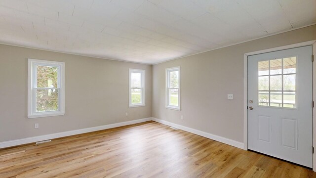 7200 E Tomah Rd, Mount Pleasant, MI 48858 - empty room featuring plenty of natural light, light wood-type flooring, and baseboards
