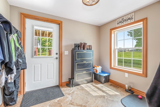 doorway with a wealth of natural light