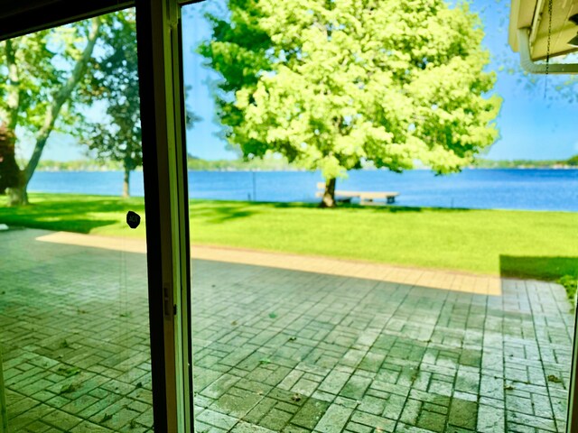 7206 Beechwood Cir, Watervliet, MI 49098 - view of patio / terrace with a water view