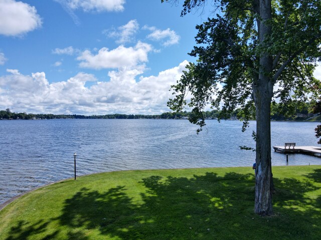 7206 Beechwood Cir, Watervliet, MI 49098 - water view with a dock