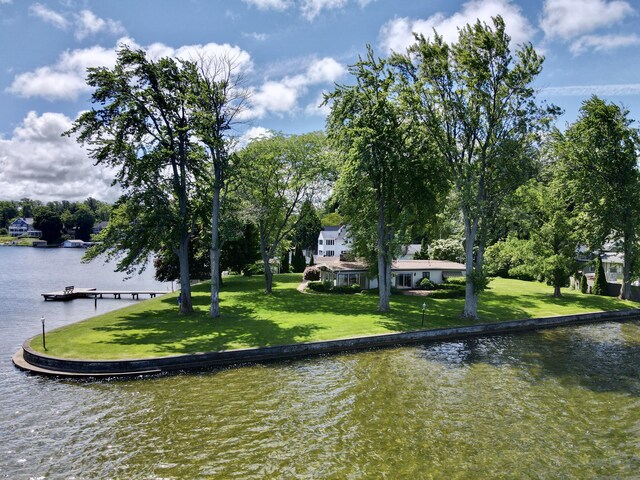 7206 Beechwood Cir, Watervliet, MI 49098 - water view featuring a dock