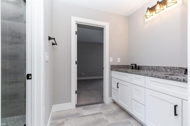 bathroom featuring vanity and tile patterned floors