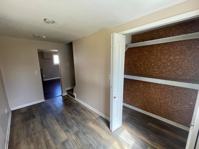 interior space featuring dark hardwood / wood-style flooring