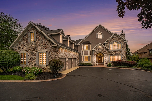 view of front of home featuring a garage