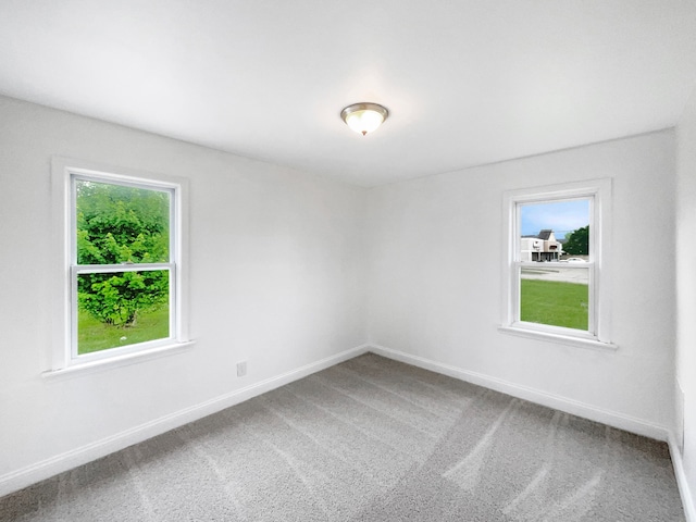 view of carpeted spare room