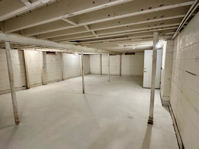 view of basement