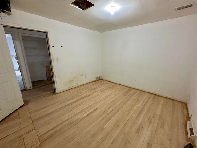 empty room featuring light wood-type flooring