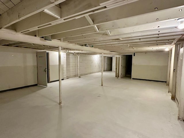 view of basement