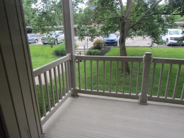 wooden deck featuring a porch