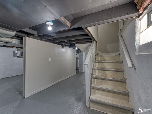 view of basement