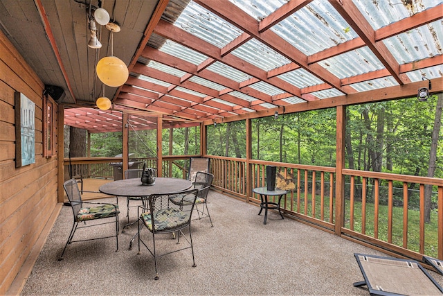 6888 Ann Arbor Rd, Jackson, MI 49201 - sunroom featuring outdoor dining area