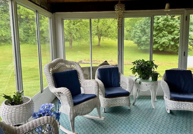 view of sunroom