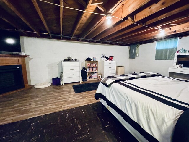 bedroom featuring hardwood / wood-style flooring