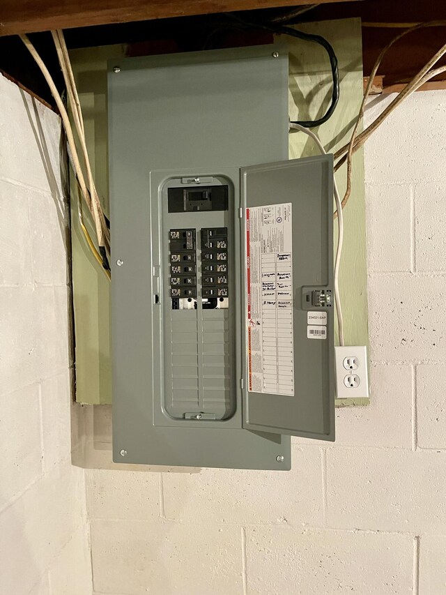 utility room with electric panel