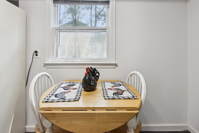 view of dining area