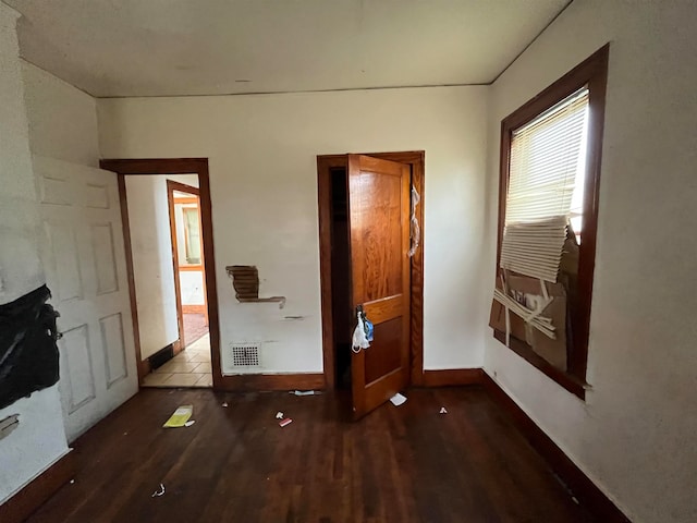 interior space featuring dark hardwood / wood-style floors