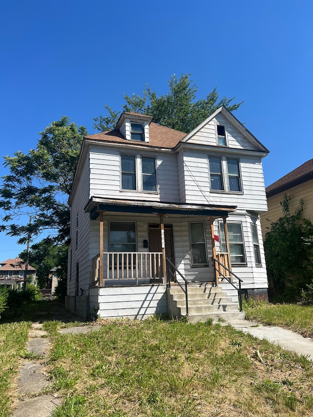 view of front of home with a porch