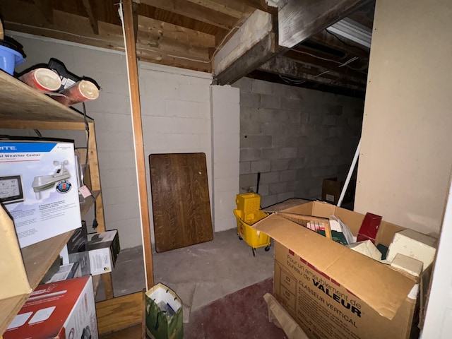 view of basement