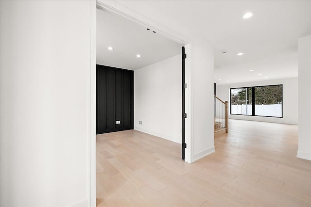 interior space featuring light hardwood / wood-style flooring