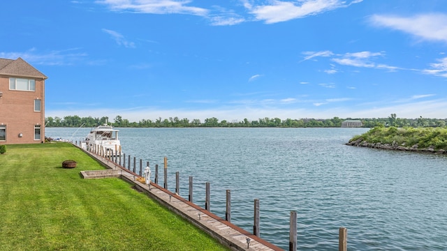 18 Sand Bar Ln, Detroit, MI 48214 - water view featuring a dock