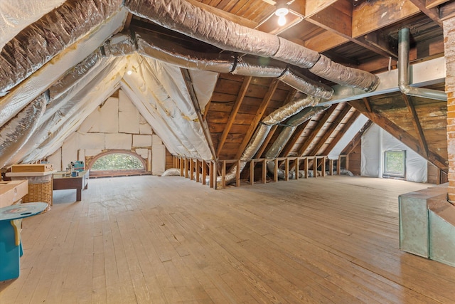 view of attic