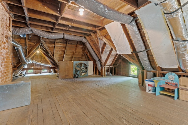 view of attic