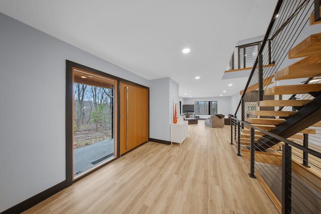 entryway featuring light hardwood / wood-style floors