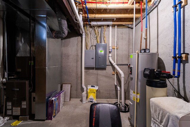 829 N Van Dyke Rd, Imlay City, MI 48444 - utilities featuring electric panel, electric water heater, and heating unit