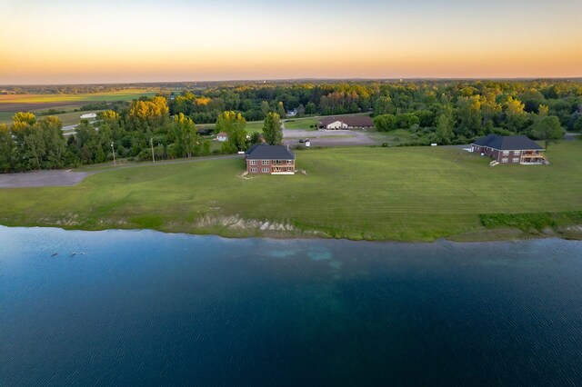 829 N Van Dyke Rd, Imlay City, MI 48444 - aerial view at dusk of a water view