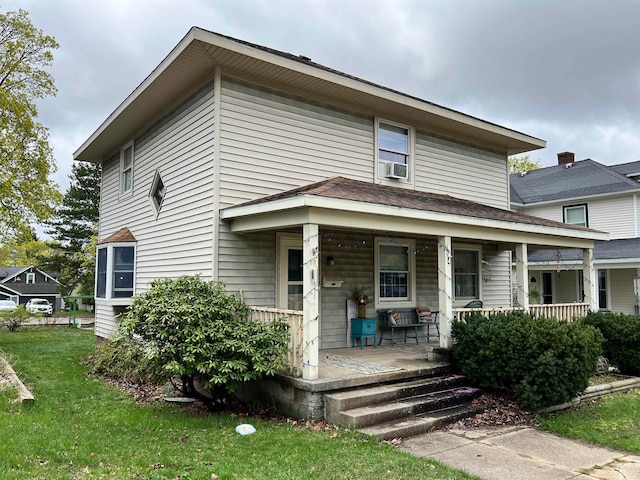 view of front of house with covered porch