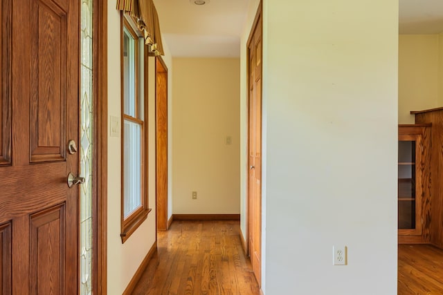 1477 E Hastings Lake Rd, Jonesville, MI 49250 - hallway featuring wood finished floors and baseboards