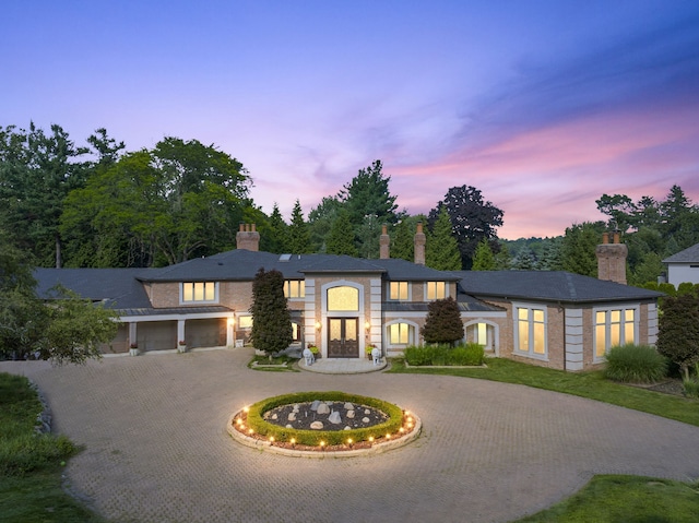 view of front of home featuring a garage