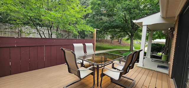 view of wooden deck