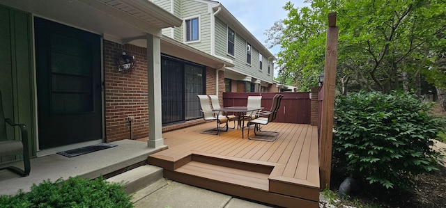 view of wooden deck