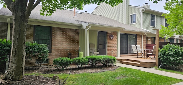 exterior space featuring a deck