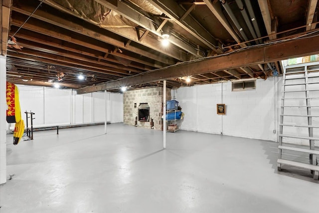 view of basement