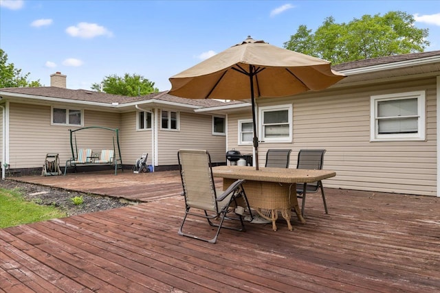 view of wooden deck