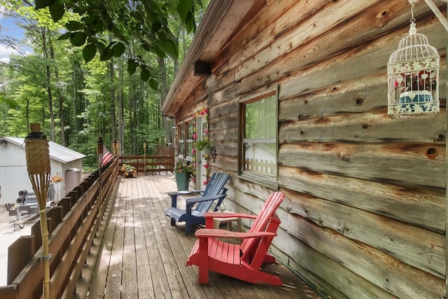 view of wooden deck