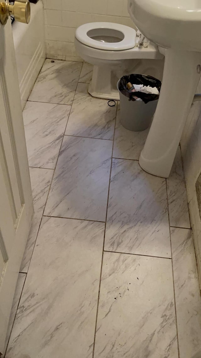 18404 Salem, Detroit, MI 48219 - bathroom featuring marble finish floors and toilet