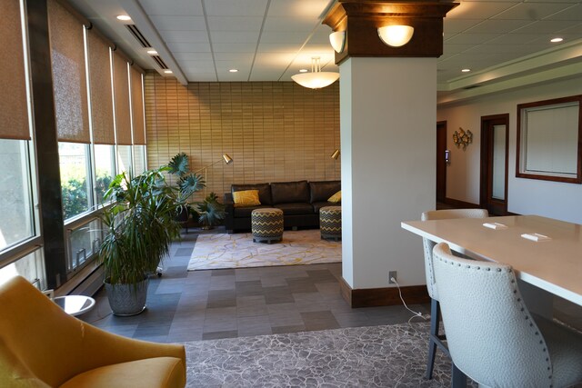 8900 E Jefferson Ave Unit 624, Detroit, MI 48214 - office space featuring a drop ceiling, baseboards, and recessed lighting