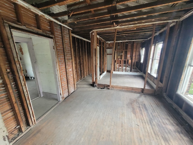 miscellaneous room with hardwood / wood-style floors