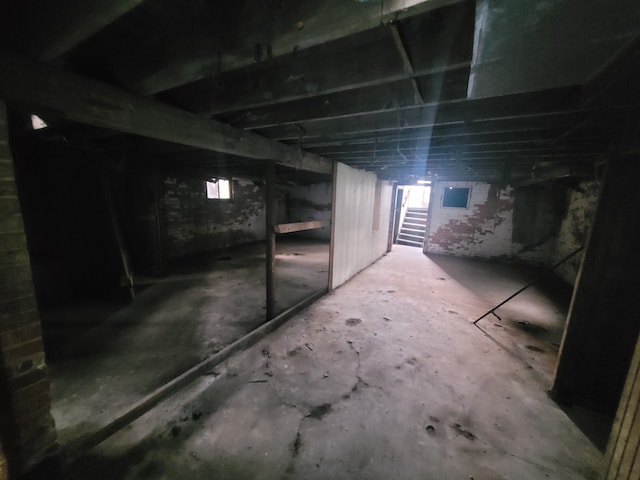 view of basement