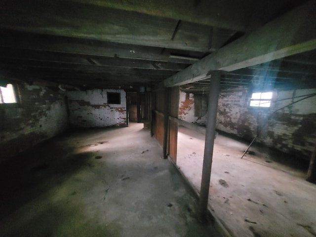 view of basement