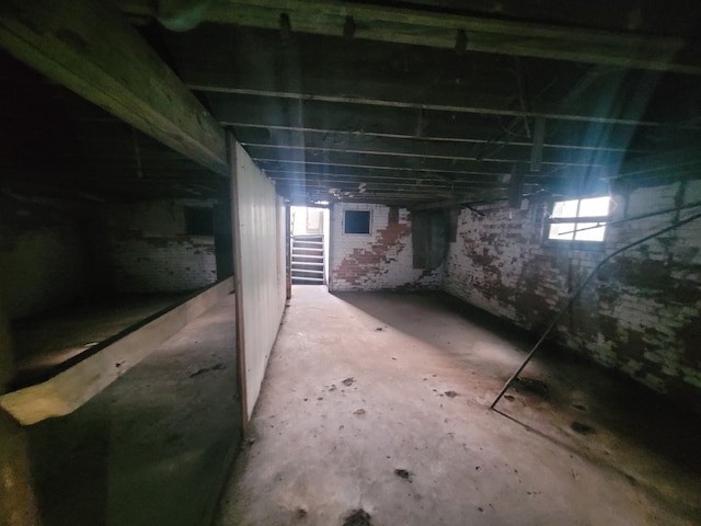 view of basement