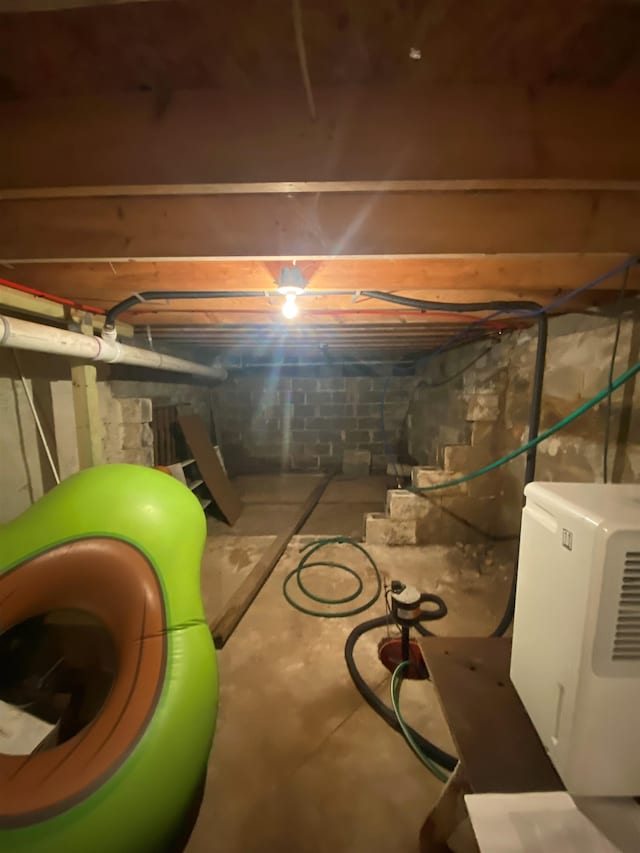 view of basement