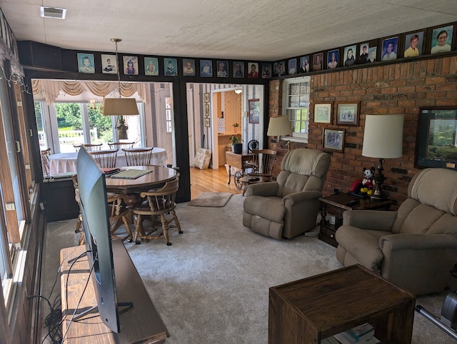 view of carpeted living room