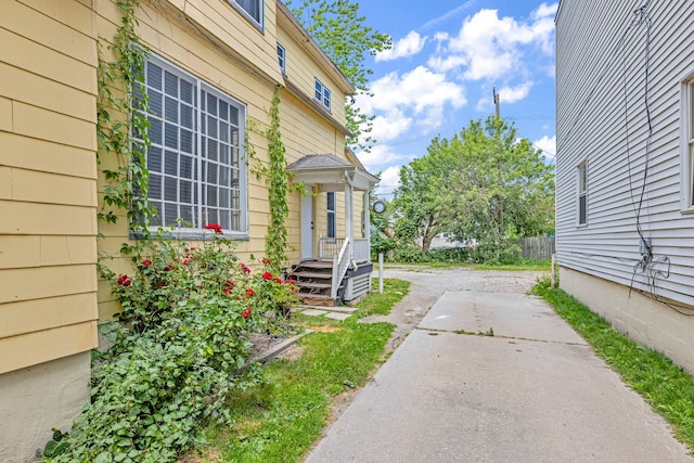 view of home's exterior featuring a patio