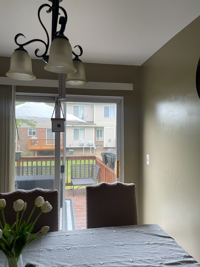 view of dining area