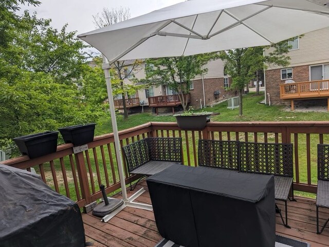 171 Legacy Park Cir, Dearborn Heights, MI 48127 - deck featuring a lawn