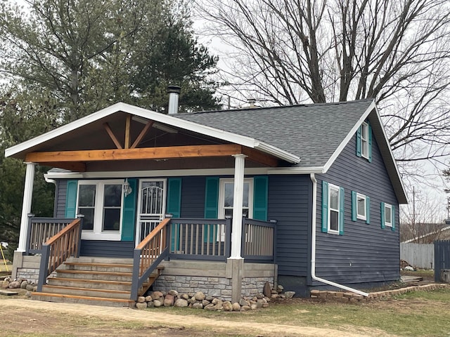 bungalow-style house with covered porch